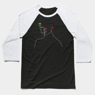 Lady Nature | One Line Drawing | One Line Art | Minimal | Minimalist Baseball T-Shirt